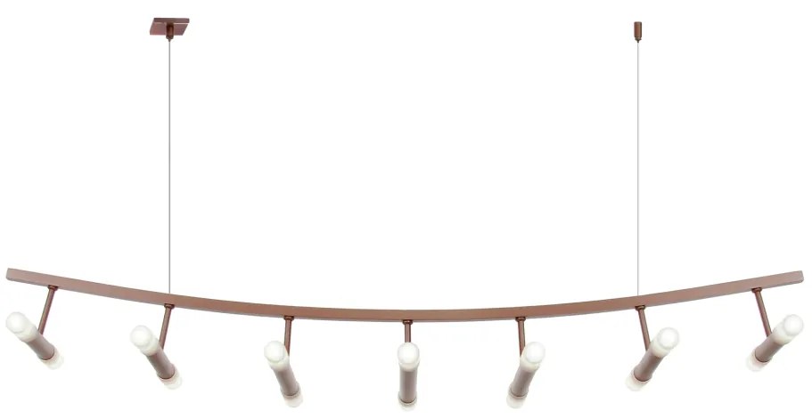 Pendente Flash Linear Curvo 17X32X120Cm Tubo Ponteira Dupla Acrílico M... (DENIM)