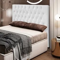 Cabeceira Cama Box Casal 140cm Diamante Sintético J02 Branco - Mpozena