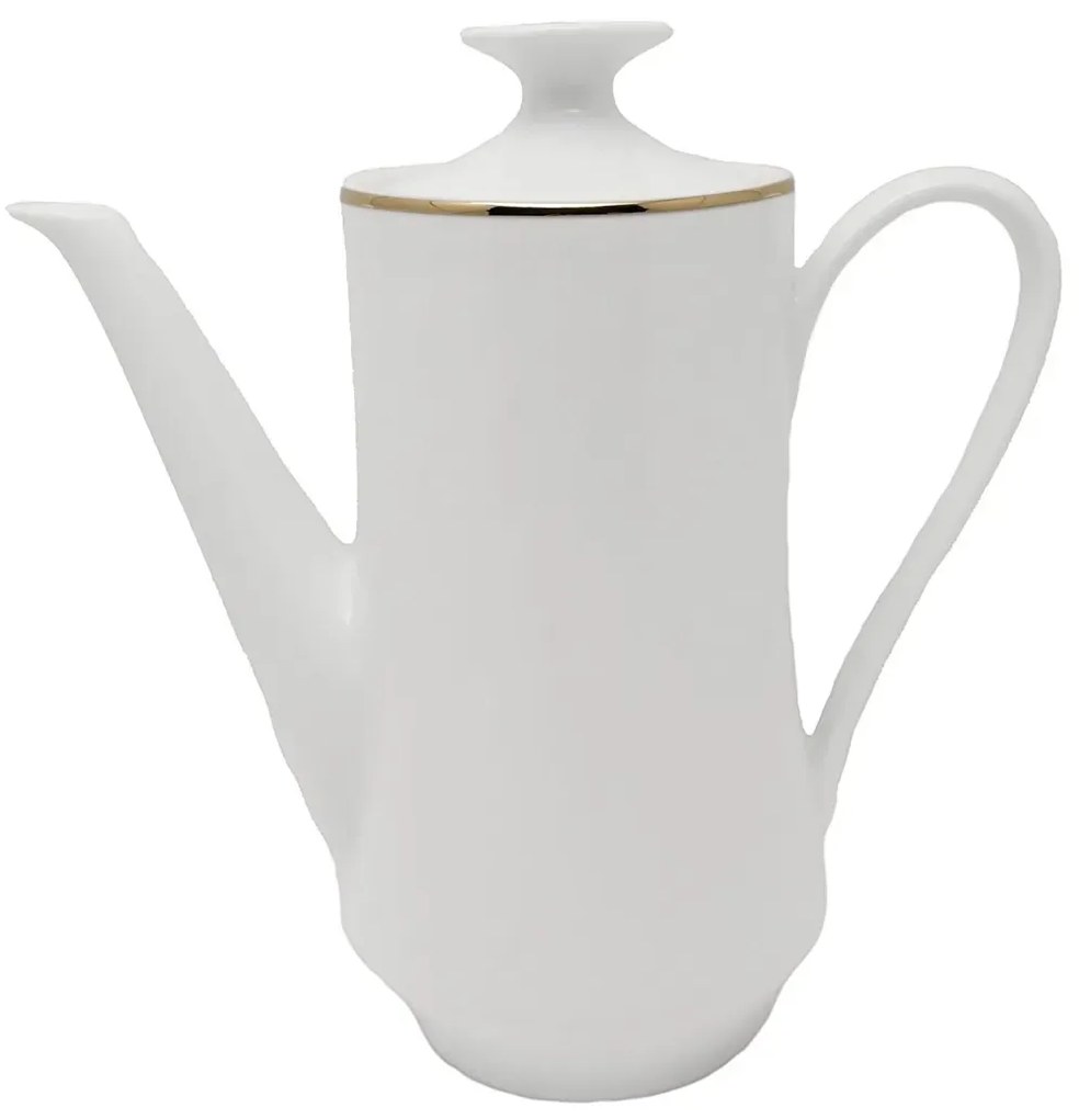 Cafeteira Porcelana Schmidt - Dec. Filetado Ouro Itamaraty 0010