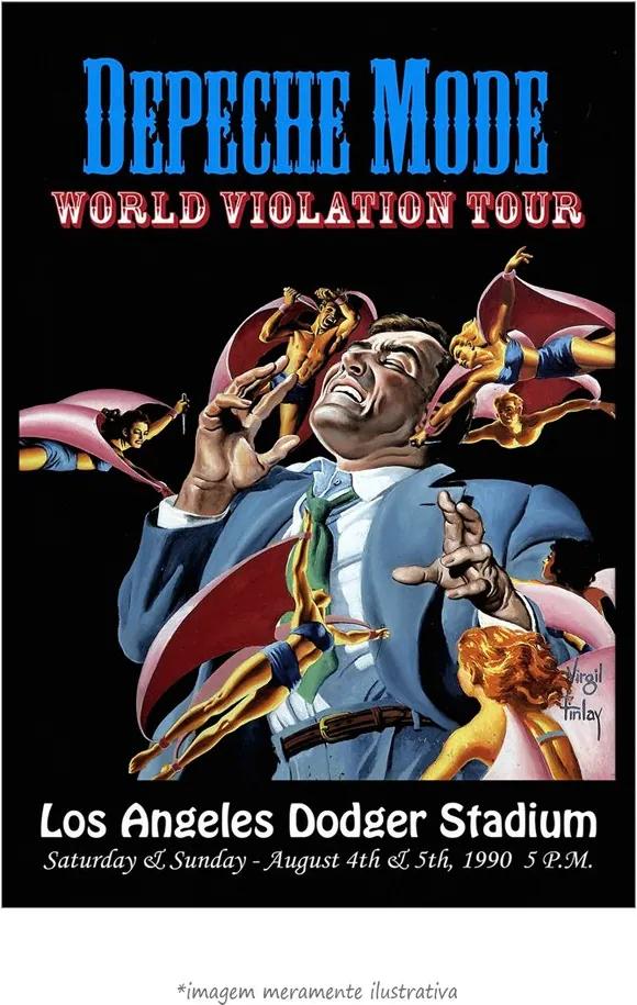 Poster Depeche Mode - World Violation - Tour Los Angeles Concert (20x30cm, Apenas Impressão)