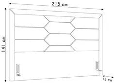 Cabeceira Cama Box Casal King 195cm Texas P02 Linho Cinza Escuro - Mpo