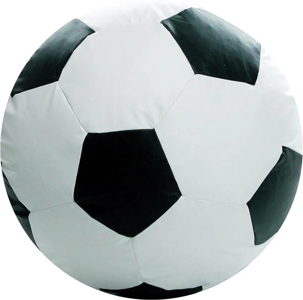 Puff Ball Futebol Infantil Pop Cipaflex Branco e Preto  Stay Puff