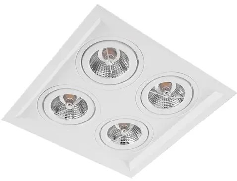 Plafon Embutir Aluminio 24,1Cm Recuado - BRANCO