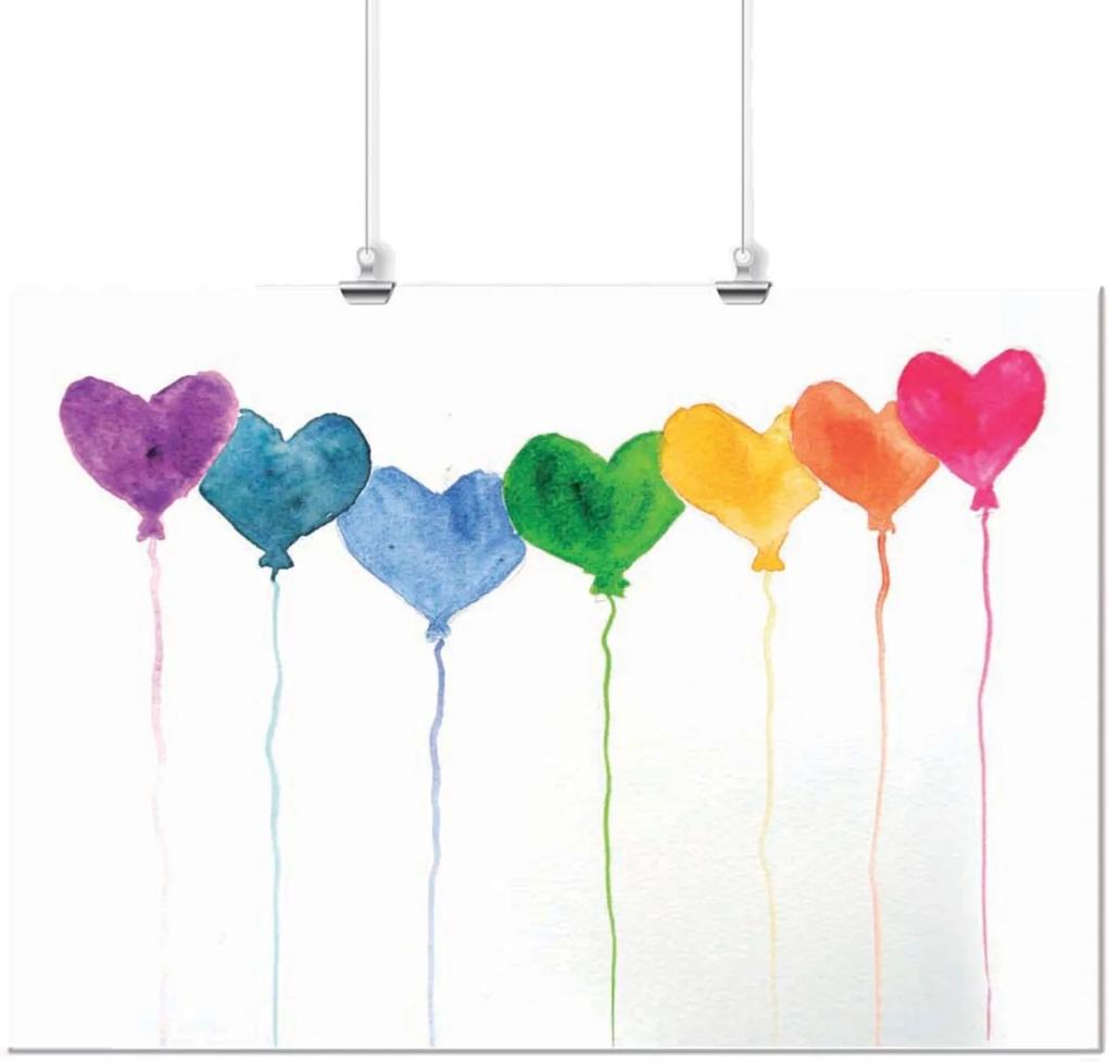Pôster Casa Da Mãe Joana Color Balões Love Colorido