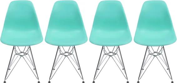Conjunto 4 Cadeiras Eiffel Eames DSR Tiffany
