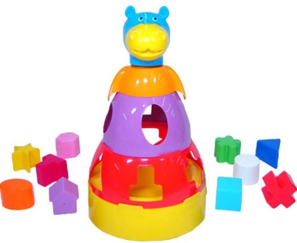 Hipopótamo Didático  Merco Toys Multicolorido