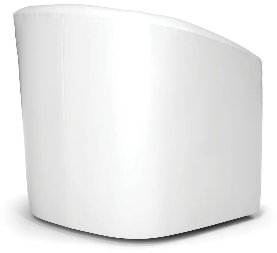 Poltrona Decorativa Base Giratória Stella Max Sintético PU D03 - D'Rossi - Branco