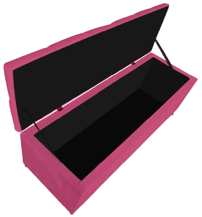 Calçadeira Estofada Liverpool 160 cm Queen Size Corano Pink - ADJ Decor