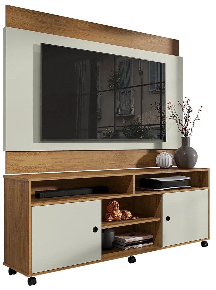 Painel Portland e Bancada Kansas L01 para TV até 60"  - ADJ Decor