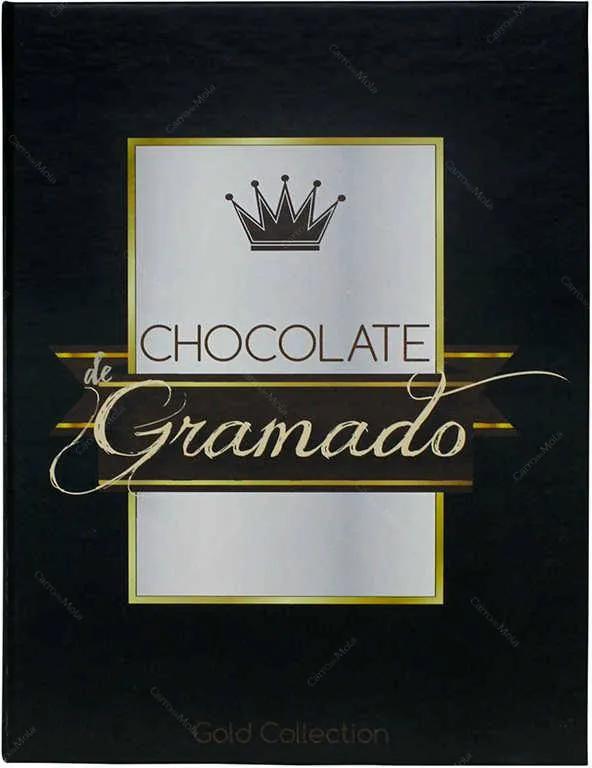 Caixa Livro Chocolate de Gramado Preto Fullway em Madeira - 20x16 cm