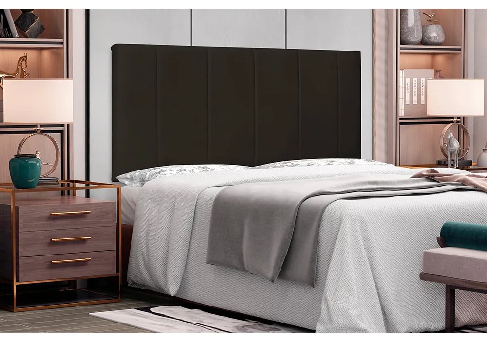 Cabeceira Painel Arizona Para Cama Box Solteiro 90 cm Corino - D'Rossi - Marrom