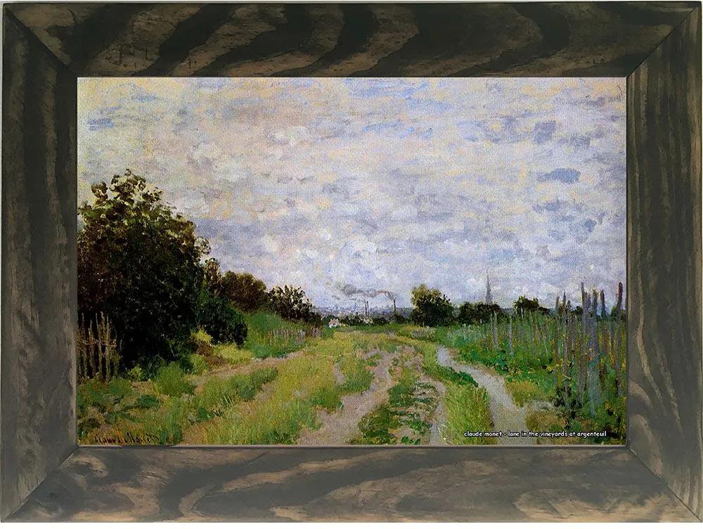 Quadro Decorativo A4 Lane in the Vineyards at Argenteuil - Claude Monet Cosi Dimora
