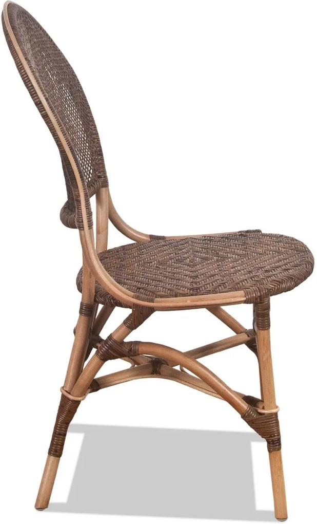 Cadeira Potosí Importada em Madeira Malaca C/Fibra Rattan