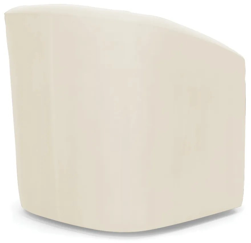 Poltrona Decorativa Base Giratória Stella Max Veludo Bege D03 - D'Rossi