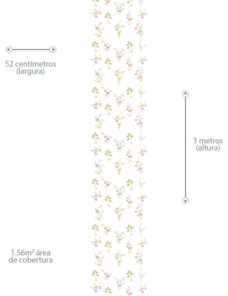 Papel de Parede floral 0.52m x 3.00m