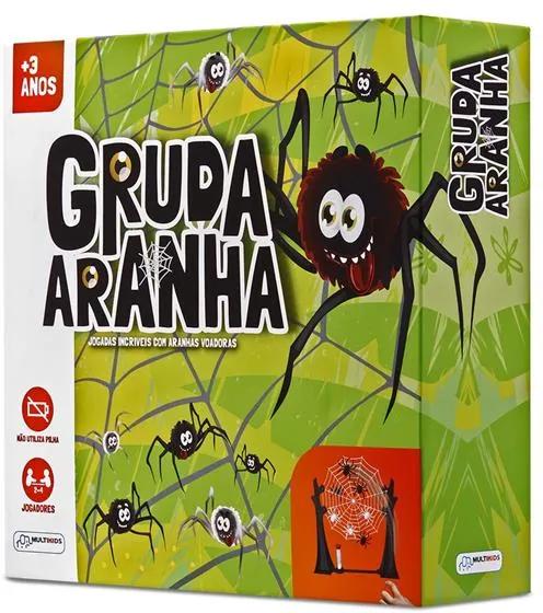 Jogo Gruda Aranha de 2 a 4 Jogadores com 16 Aranhas + Teia com Suporte Indicado para +3 Anos Multikids - BR600 BR600