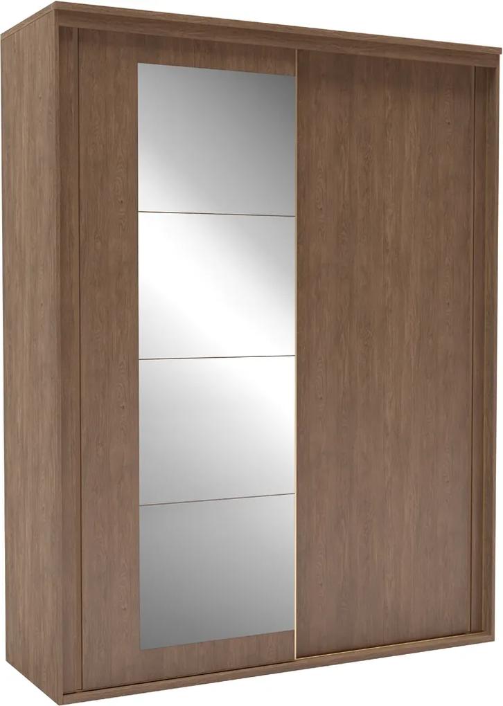 Guarda-Roupa de Solteiro Inovatto 2 Portas Com Espelho 178,5cm Ébano - Belmax