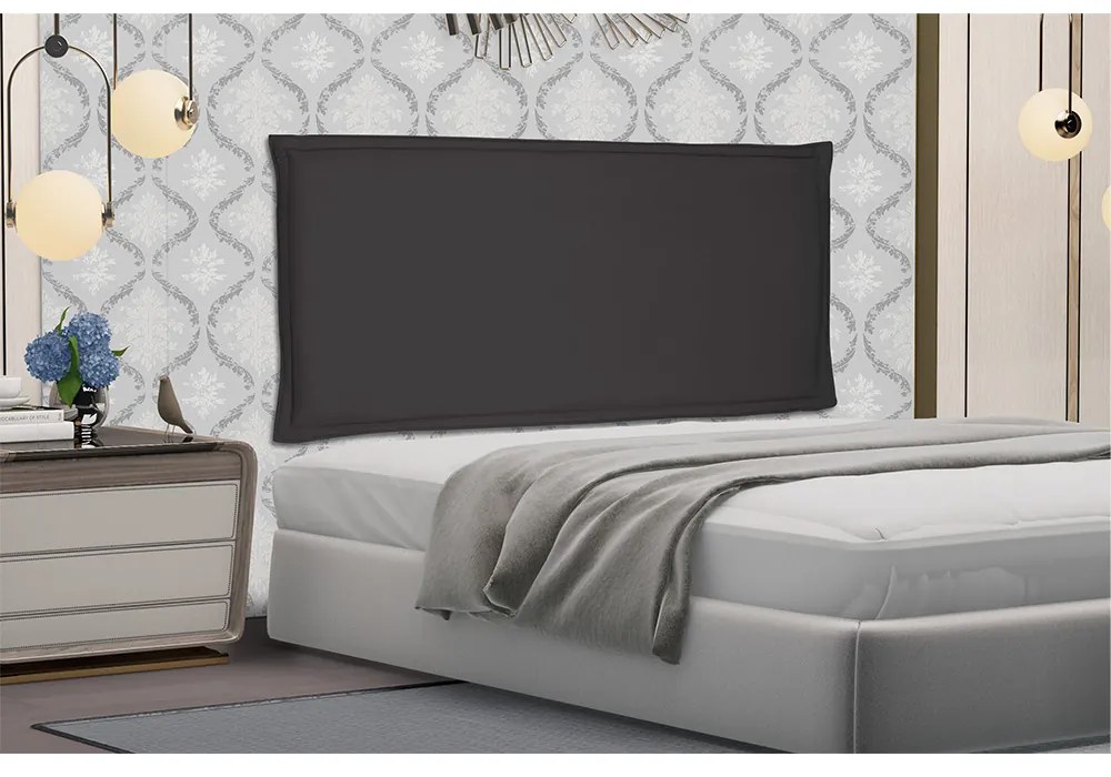 Cabeceira Painel Garden Para Cama Box Casal 140 cm Suede - D'Rossi - Preto