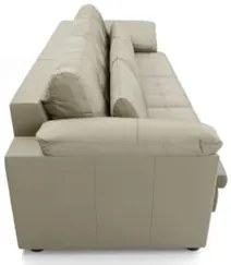 Sofá Retrátil 3 Lugares Para Sala 257cm Dijon Couro Creme S07 - Mpozen