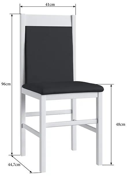 Conjunto Completo Jantar Cozinha Mesa Elástica 6 Cadeiras Branco/Preto