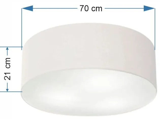 Plafon Cilíndrico Vivare Md-3054 Cúpula em Tecido 70x21cm - Bivolt