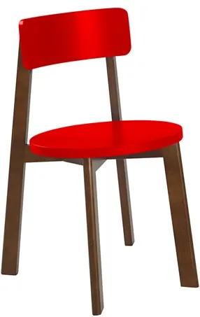 Cadeira Rupin em Madeira Maciça - Vermelho