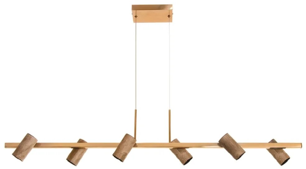Pendente Hooder 120X12X23Cm Com Tubos Articulados Metal Aluminio 06Xmr... (CHAMPANHE / DOURADO BRILHO)