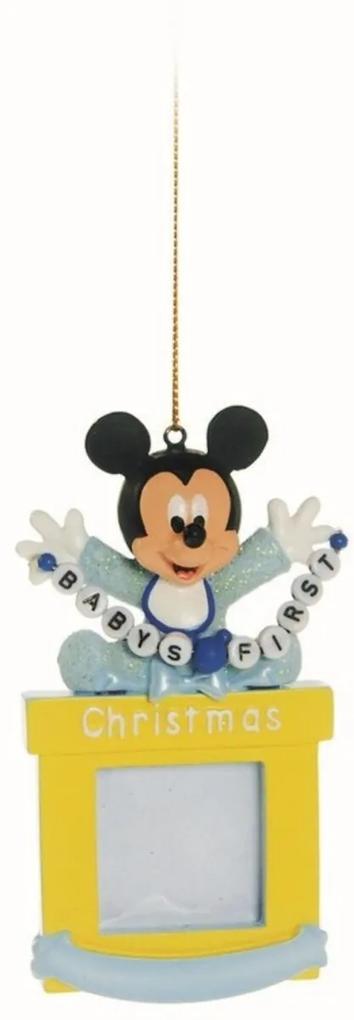 Enfeite para Arvore Disney Porta Retrato Baby Mickey 12 X 6 Cm