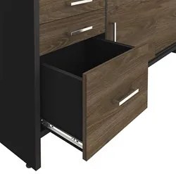 Conjunto Escritório Home Office 5 Peças Corp A06 Charuto/Preto - Mpoze