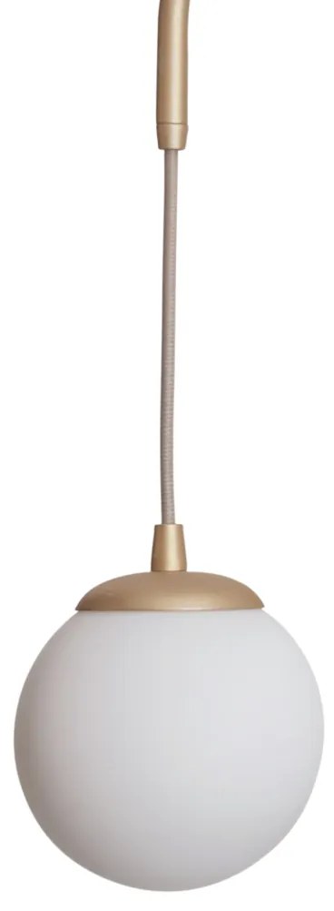 Arandela Malu 14X84,2X39,3Cm 1Xg9 Braço Haste Alumínio E Globo Ø12Cm -... (AV-M - Avelã Metálico, FOSCO)