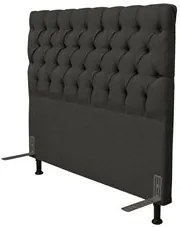 Cabeceira Cama Box Casal Queen 160cm Cristal Linho Cinza Escuro - JS M