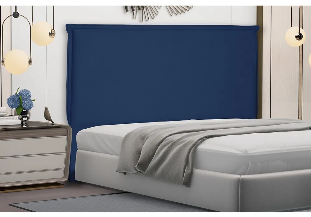 Cabeceira Garden Para Cama Box Solteiro 90 cm Suede Azul Marinho - D'Rossi