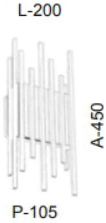 Arandela Flat Com Filetes 10,5X20X45Cm Metal 04Xg9 - Old Artisan Ar-51... (Grafite / Cobre Fosco)