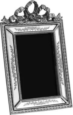 Porta Retrato Revestido em Resina Prata - 24,5x15cm