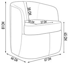 Kit 2 Poltronas Giratória Decorativa para Sala Dandara K04 Bouclê Cinz