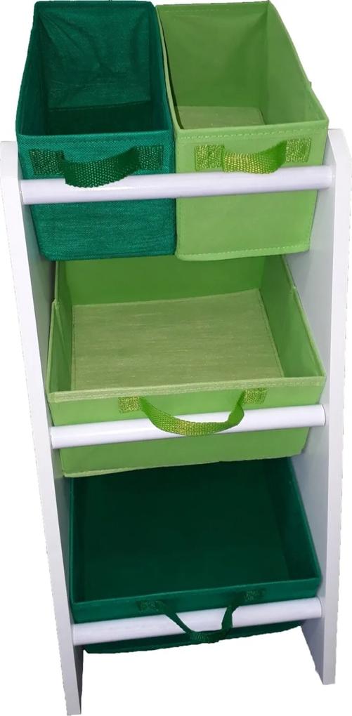 Organizador OrganiboxInfantil Porta Brinquedos Mini Verde LimÁo e Verde Bandeira   Montessoriano