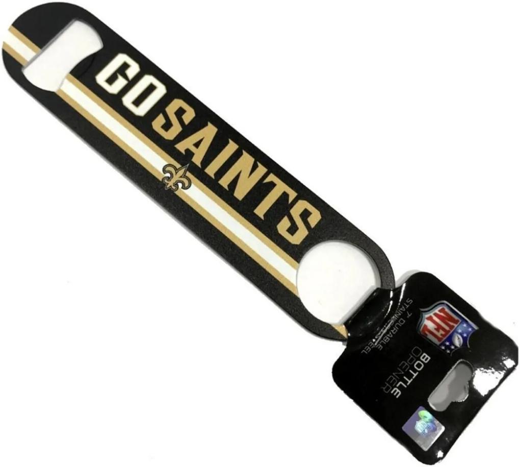 Abridor de Garrafas WINCRAFT 2 Sided NFL New Orleans Saints Preto