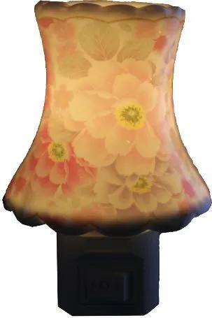 Aromatizador Elétrico Flores Cor de Rosa em Porcelana - 220v