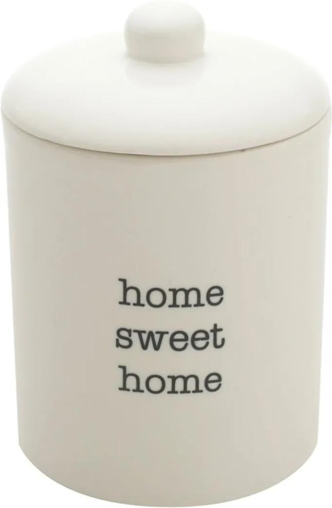 Potiche Porcelana Home Sweet Branco 10X10X16 Cm Urban