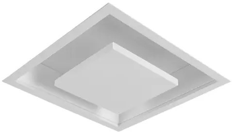 Plafon Led Embutir Quadrado Branco 8,4w 3000k New Picture