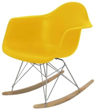 Cadeira Eames com Braco Base Balanco Amarelo Fosco - 24504 Sun House