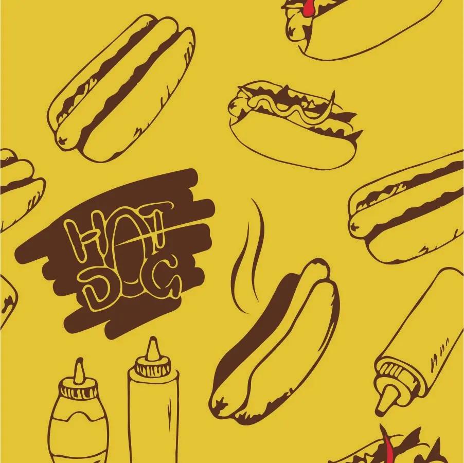 Papel De Parede Adesivo Hot Dog (0,58m x 2,50m)