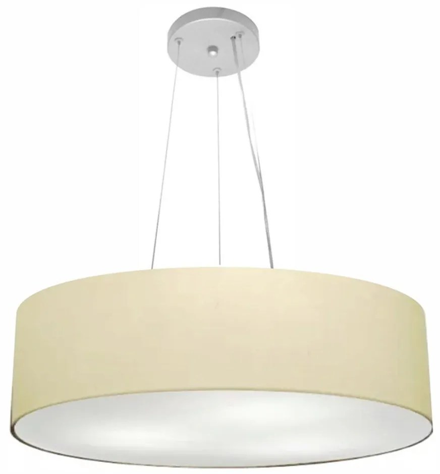 Lustre Pendente Cilíndrico Vivare Md-4029 Cúpula em Tecido 60x15cm - Bivolt