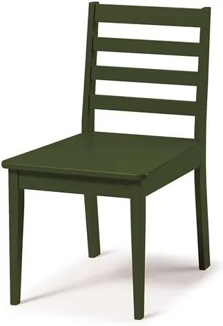 Cadeira Helena em Madeira Maciça  - Verde Musgo