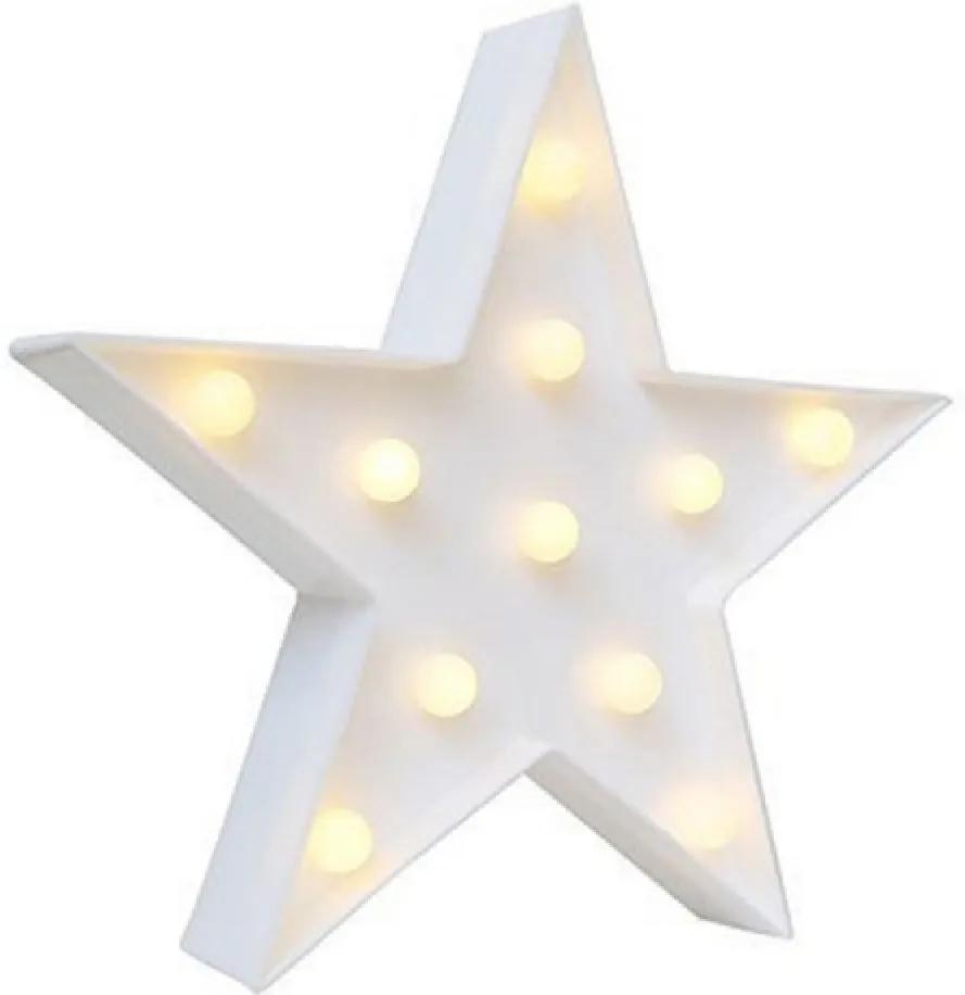 Luminária LED estrela branca