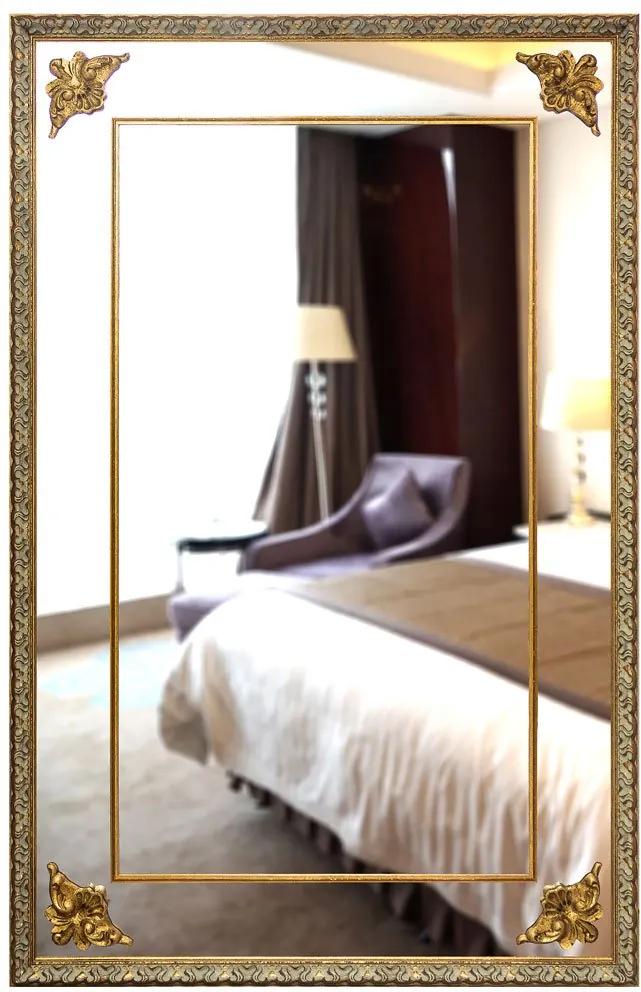 Espelho Grande Clássico Com Moldura Dourada 130x200cm