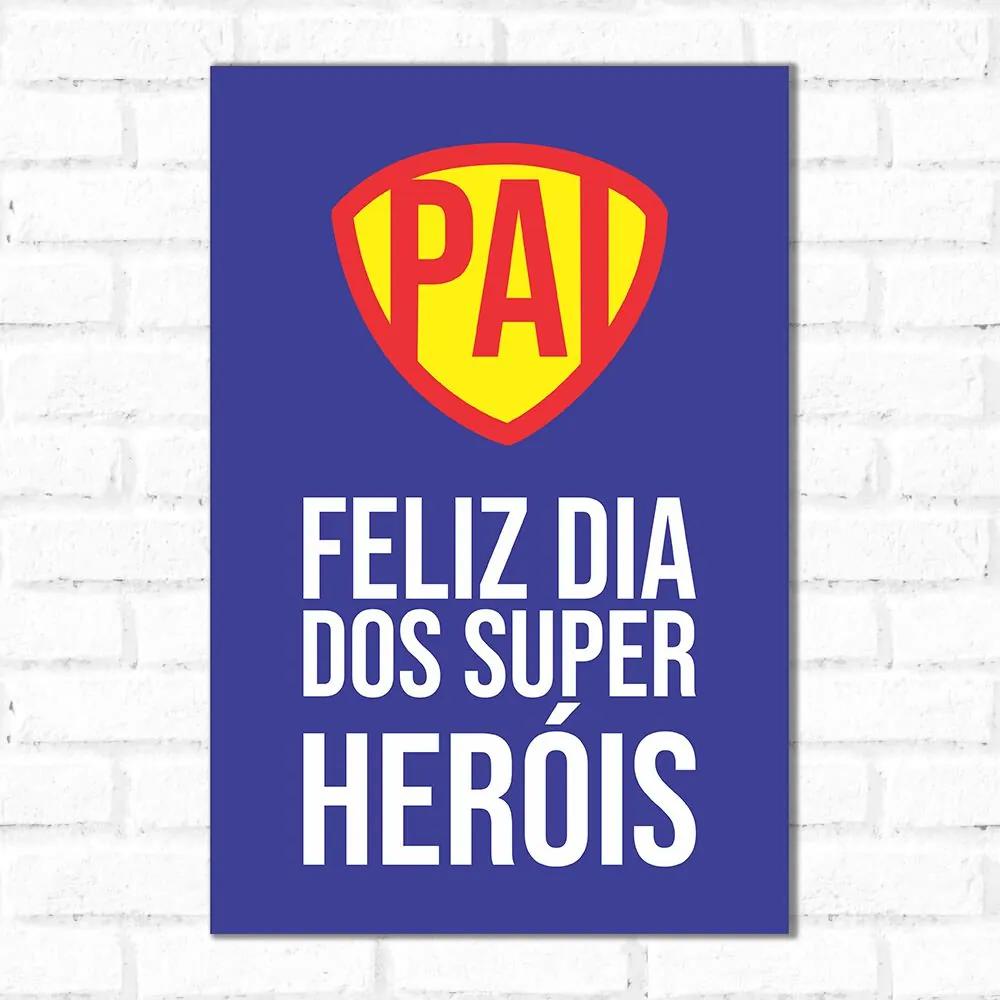 Placa Decorativa Dia dos Super heróis