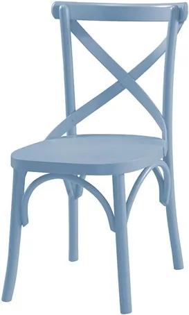 Cadeira Cenni em Madeira Maciça - Azul Celeste