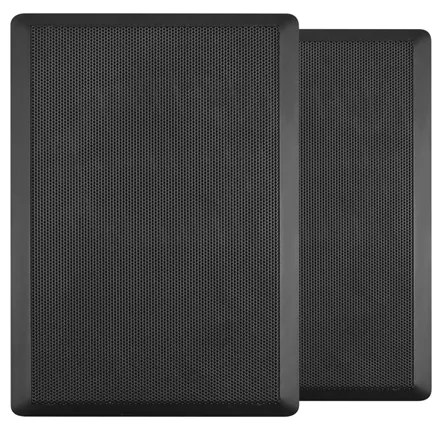 Caixa De Som Ambiente Sobrepor Slim Wall - PRETO