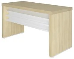 Mesa para Escritório 135cm Tamburato Corp A06 Carvalho/Branco - Mpozen